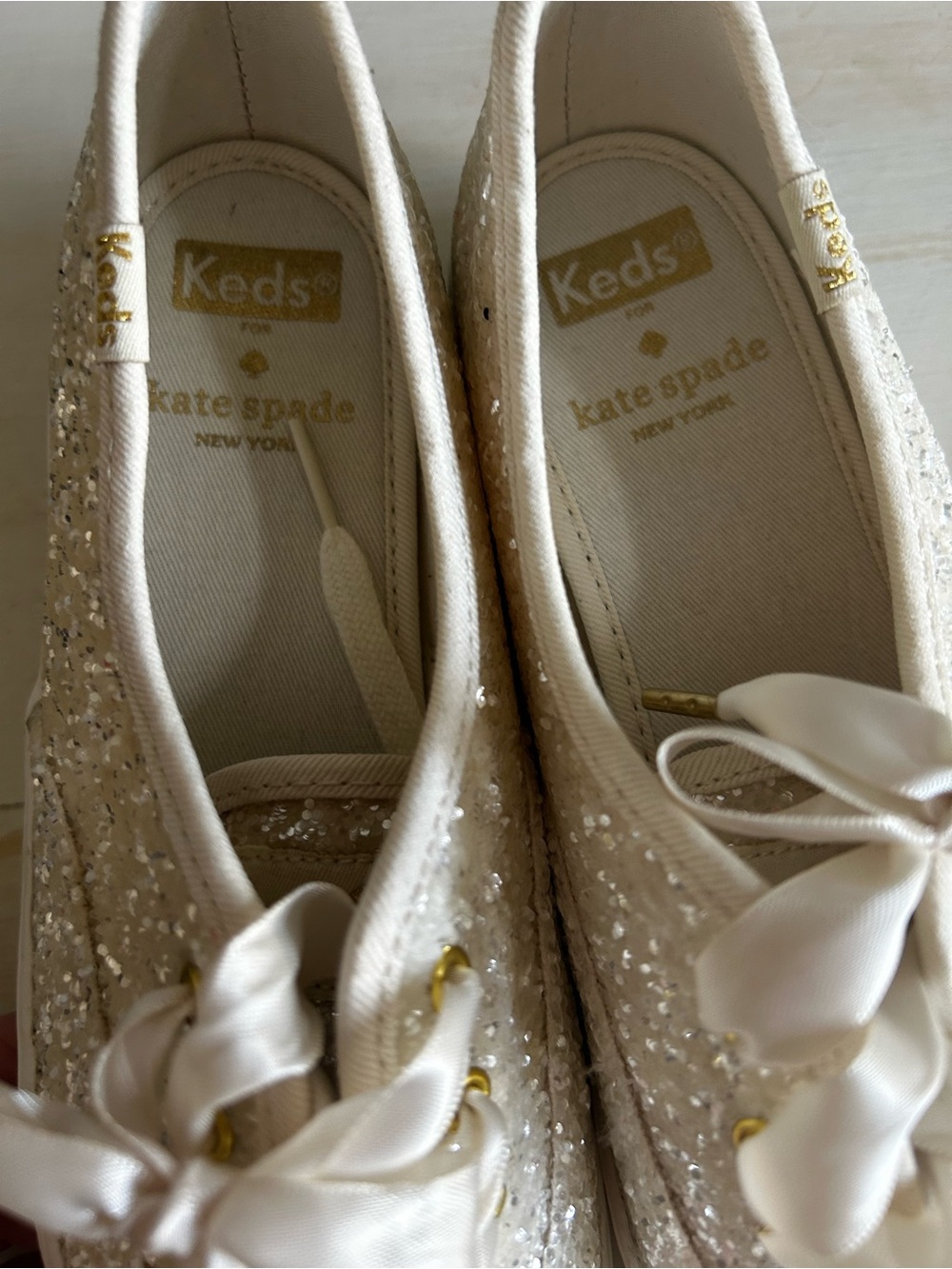 Keds x Kate Spade Triple Glitter Platform Sneakers, women’s size 7. New/no box. - Picture 7 of 9
